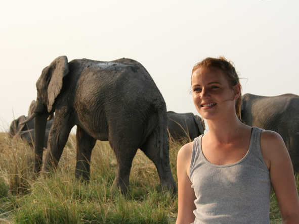Leanne Rodney - river side gameviewing on a Chobe River boat cruise